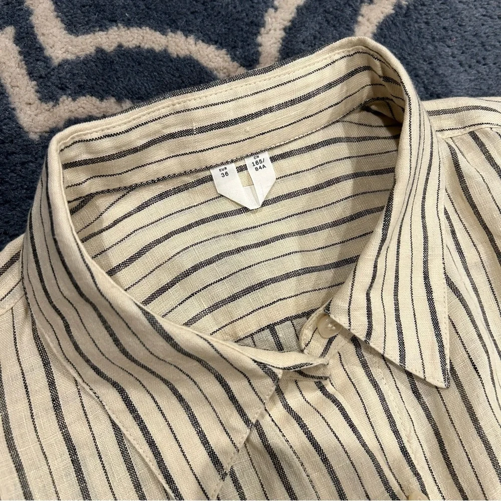 Arket wrap linen striped dress - Picture 5 of 16